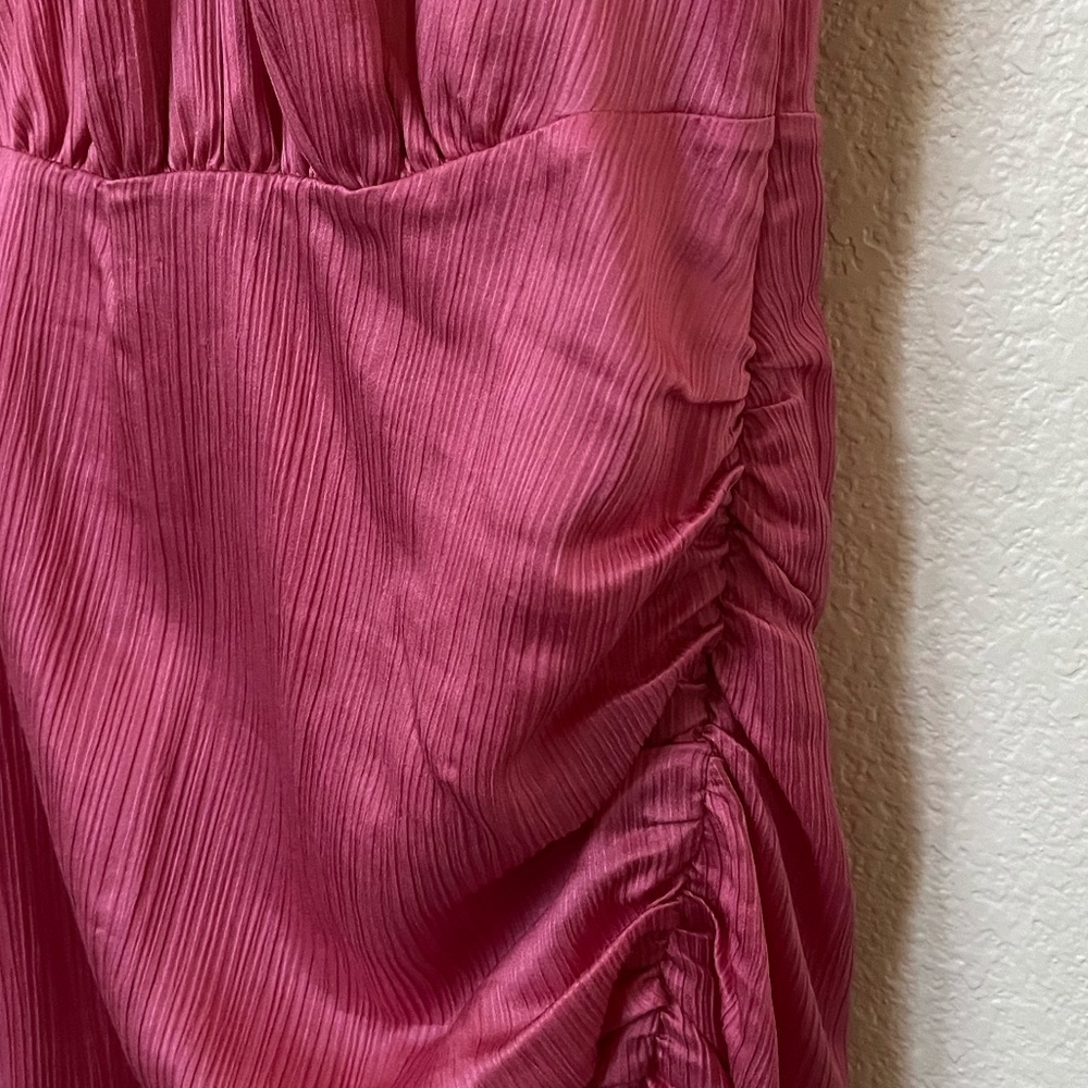 VERONICA BEARD | Gabriella Cotton Silk Halter Dress in Pink Sherbert | Size 2 - Picture 7 of 13